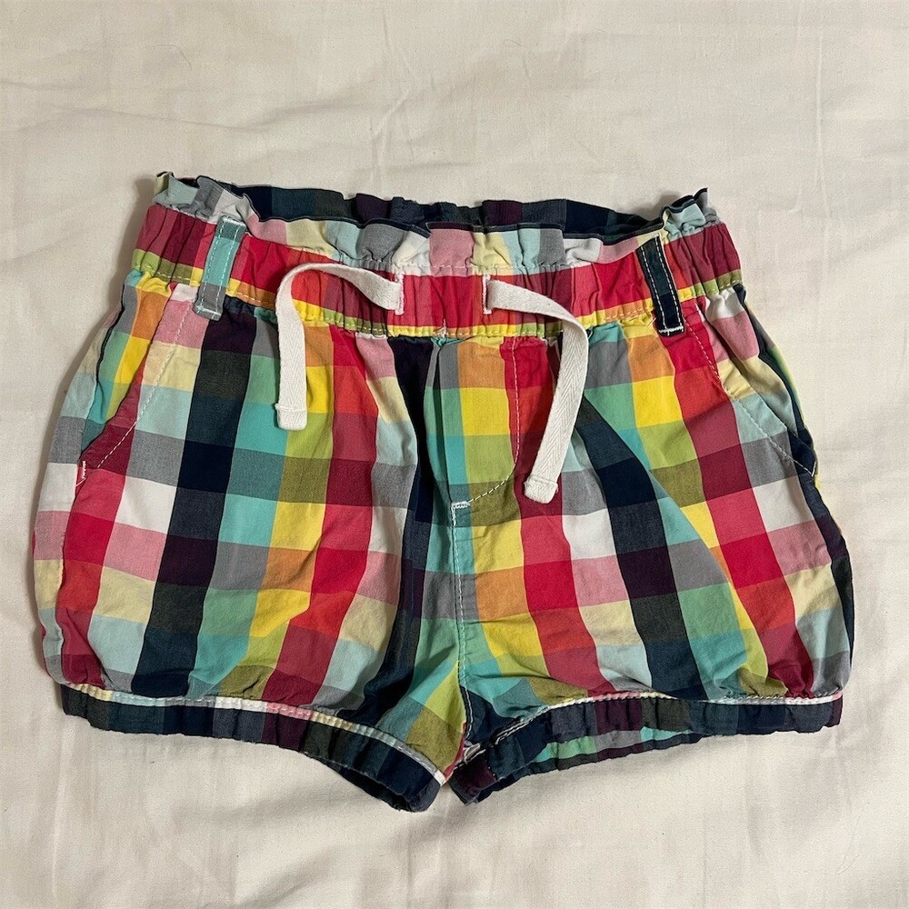 babyBabyGap Toddler Girls Shorts Size 3T Plaid Cropped Drawstring Pull On